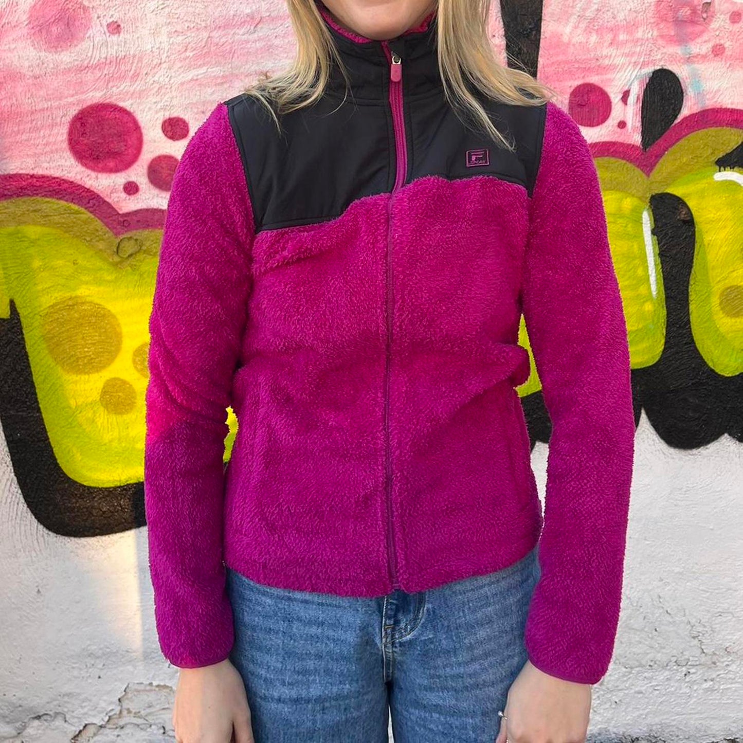 Women's fila fleece sweater jacket