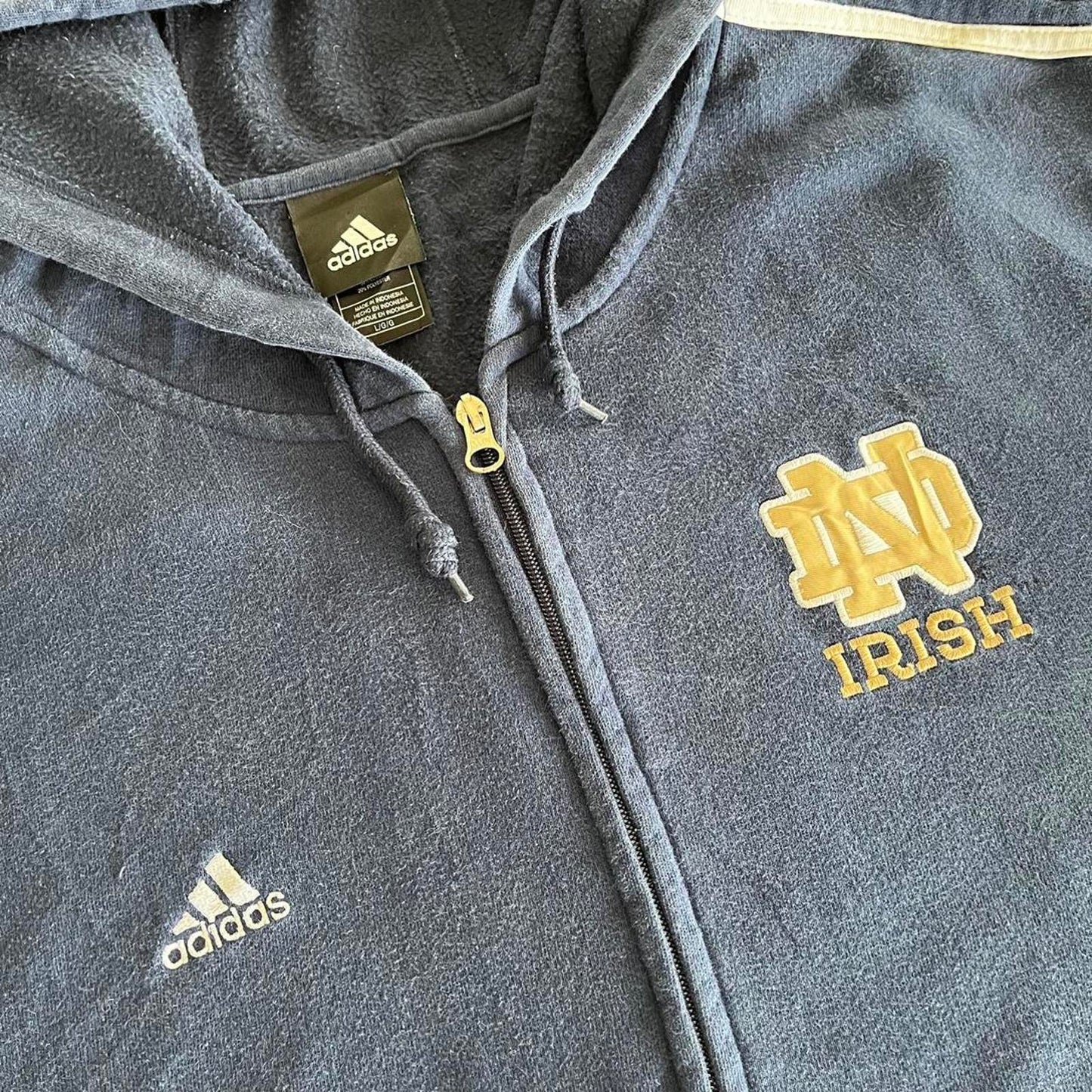 Adidas Notre Dame hoodie.