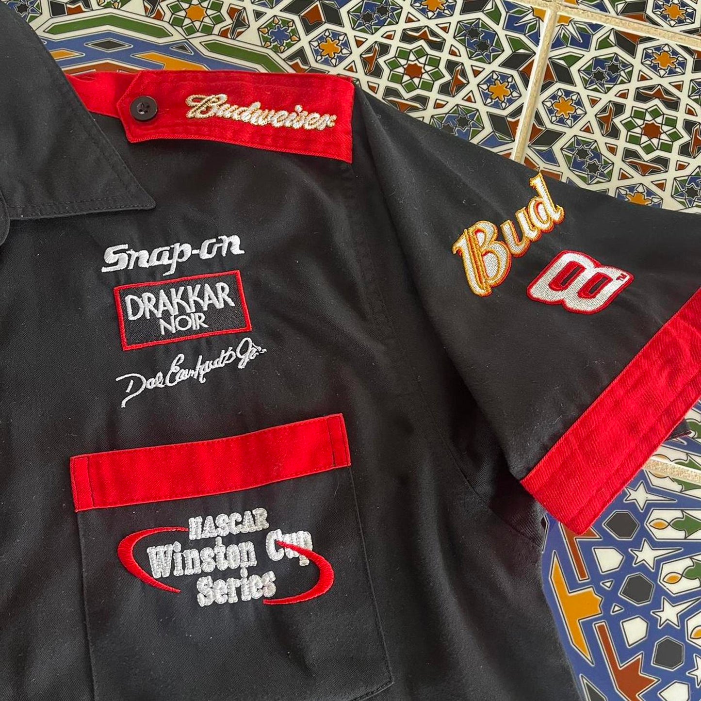 Dale Earnhardt jr Winston cup button up