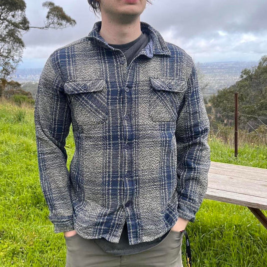 national geographic button up flannel shirt