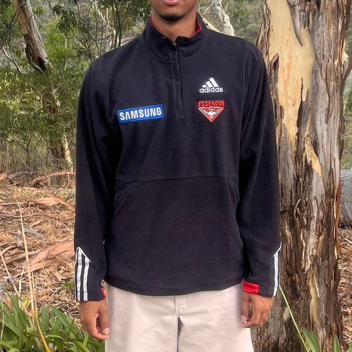 adidas Essendon quarter zip