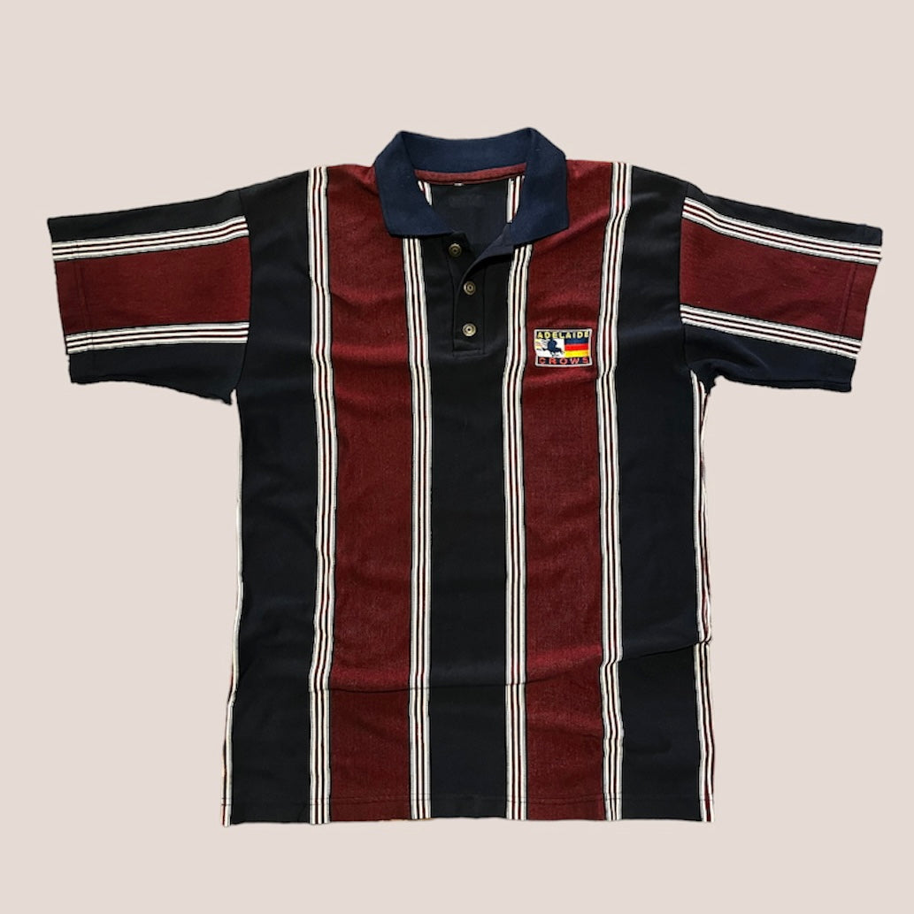 M Vintage Adelaide crows stripped polo