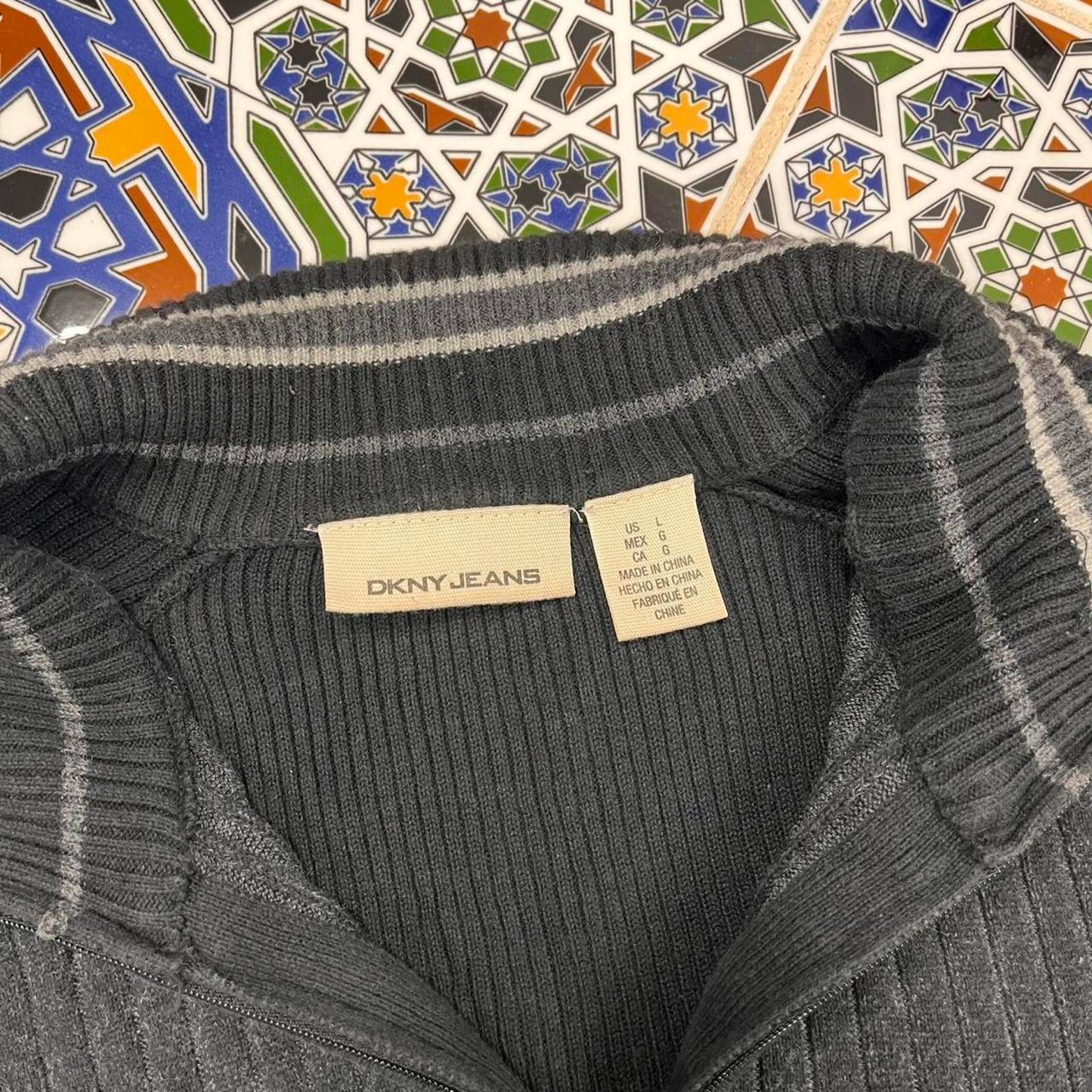 DKNY Jeans cardigan quater zip jumper