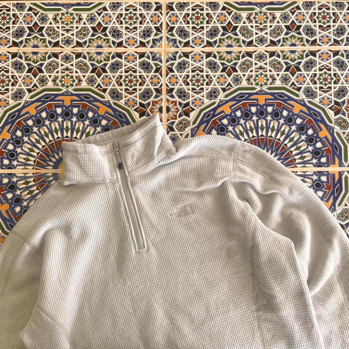 the north face fleece 1/4 zip up jumper