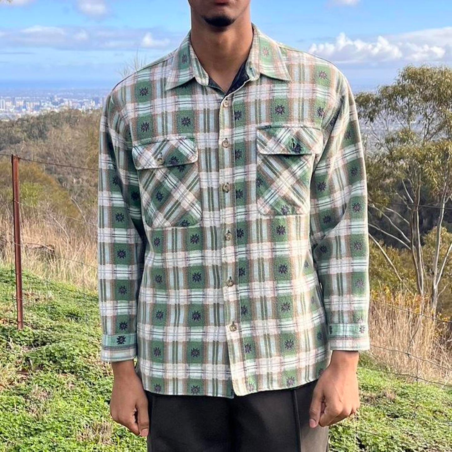 Body objects surf flannel button up