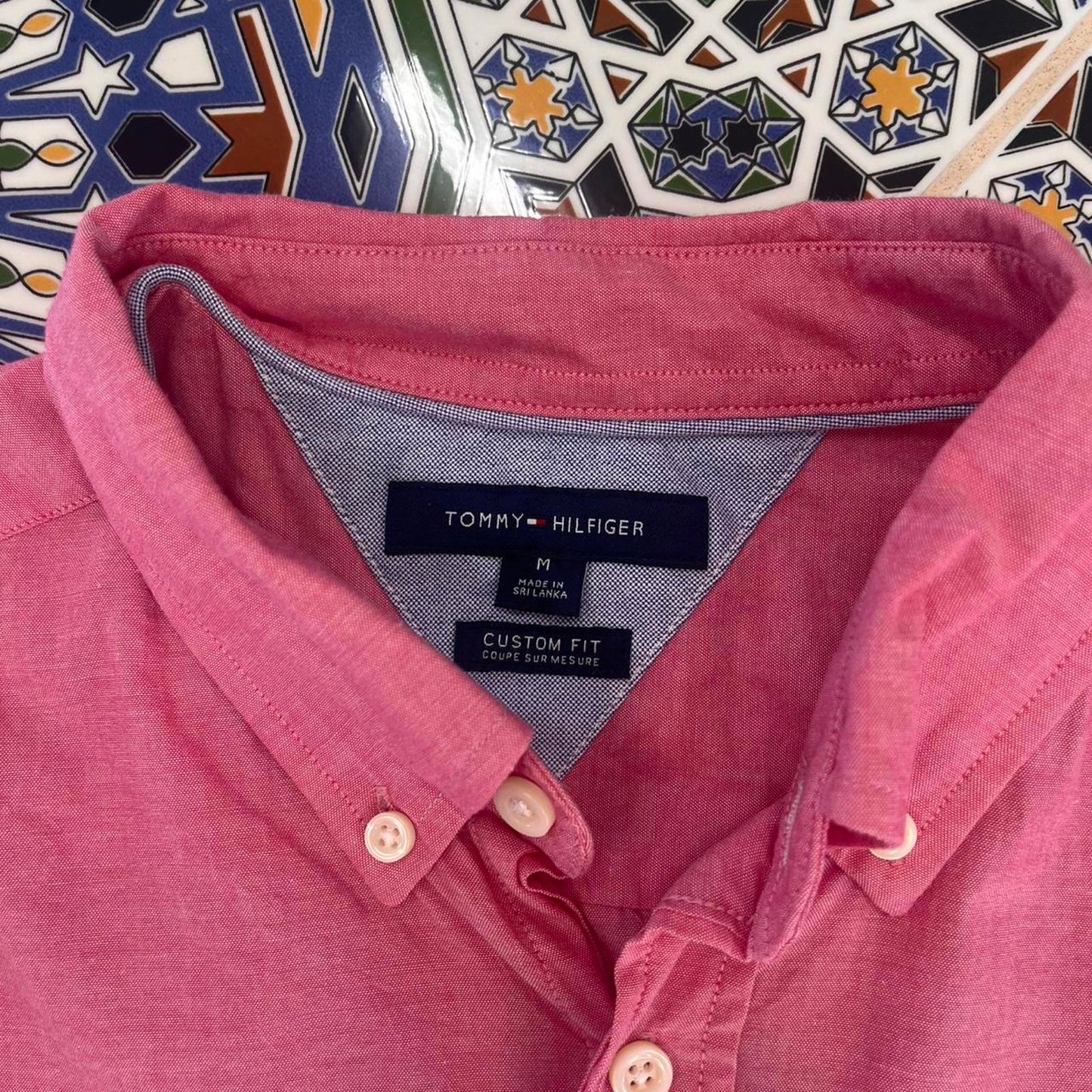 tommy hilfiger short sleeved button up shirt