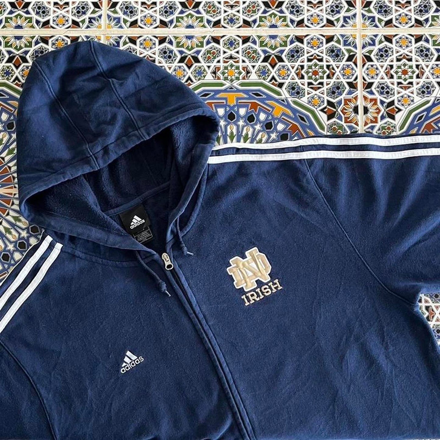Adidas Notre Dame hoodie.