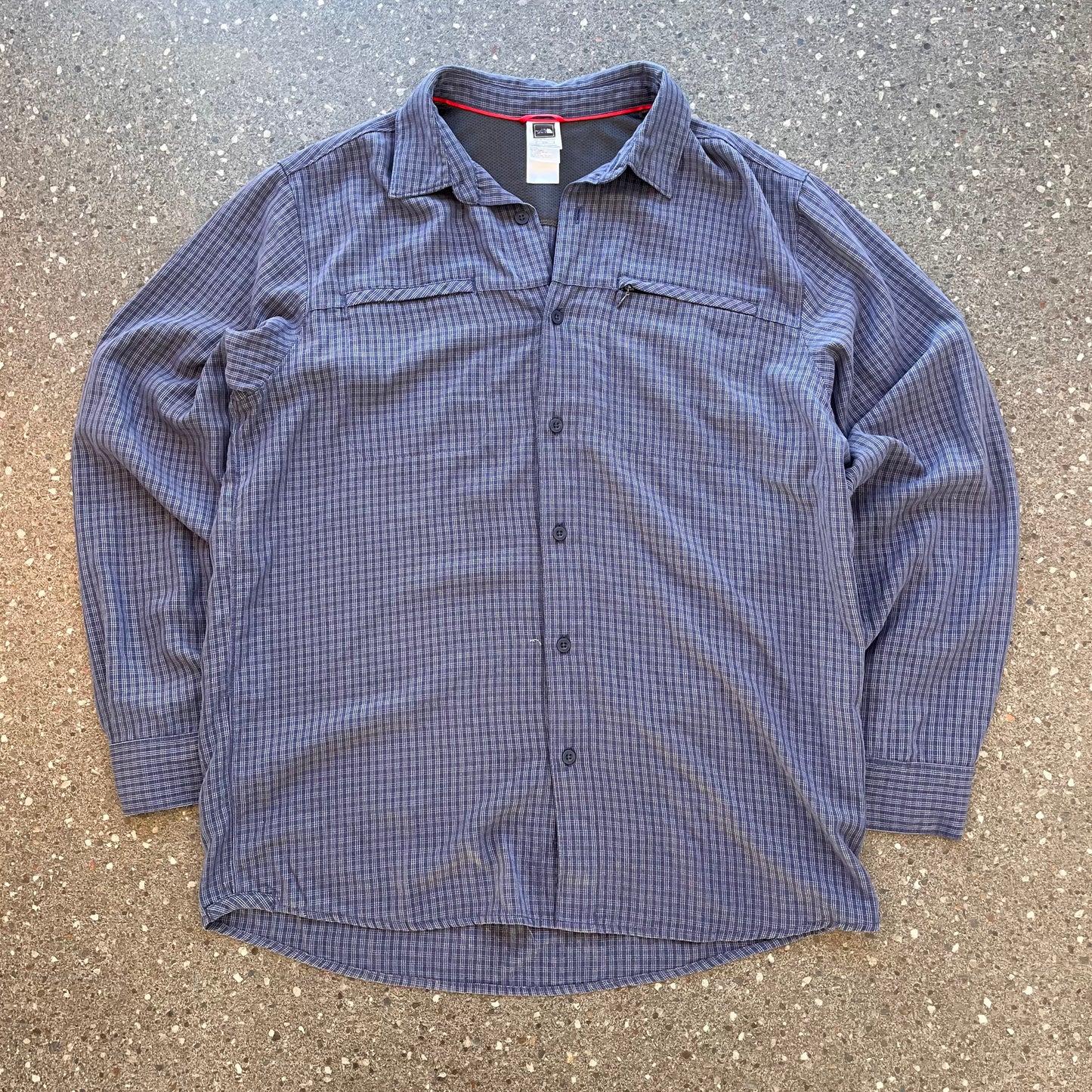 L north face button up shirt