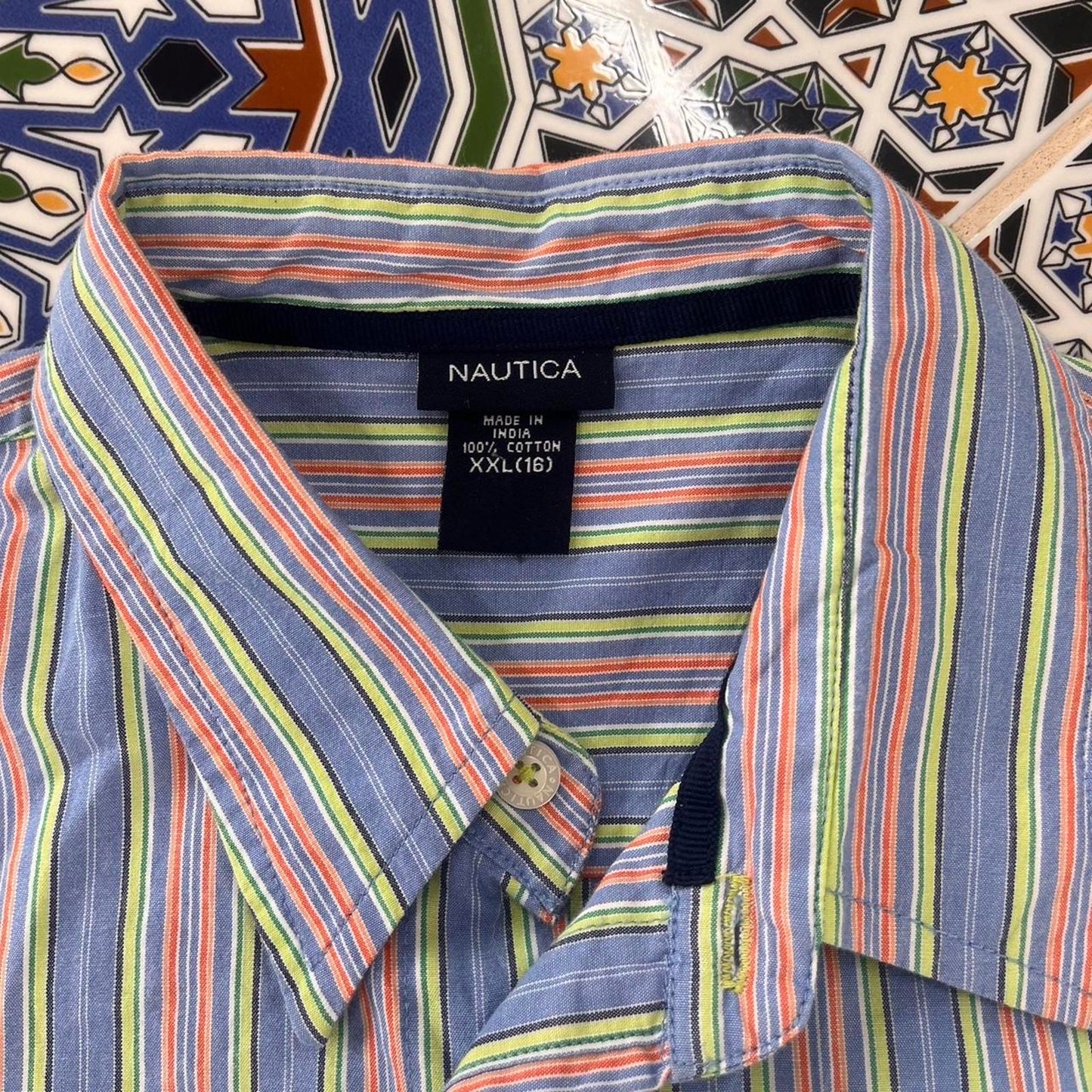 Nautica short sleeved button up shirt