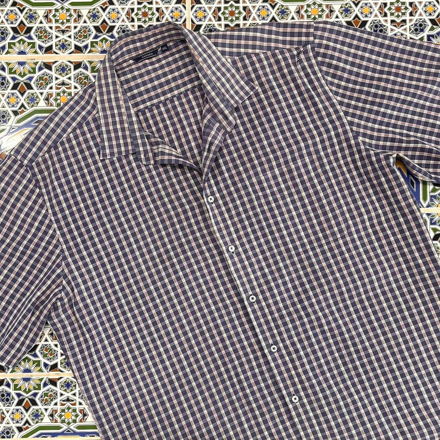 sahara short sleeved button up shirt