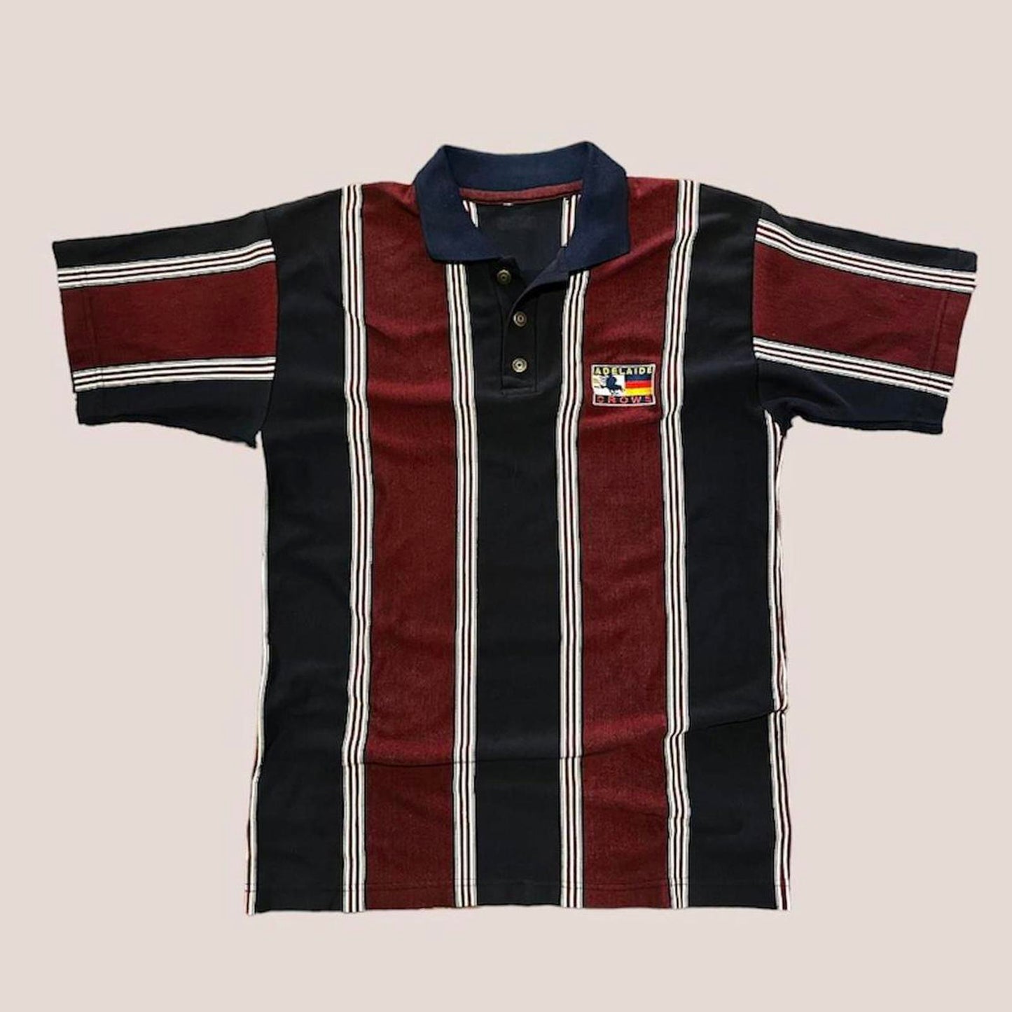 Vintage Adelaide crows stripped polo