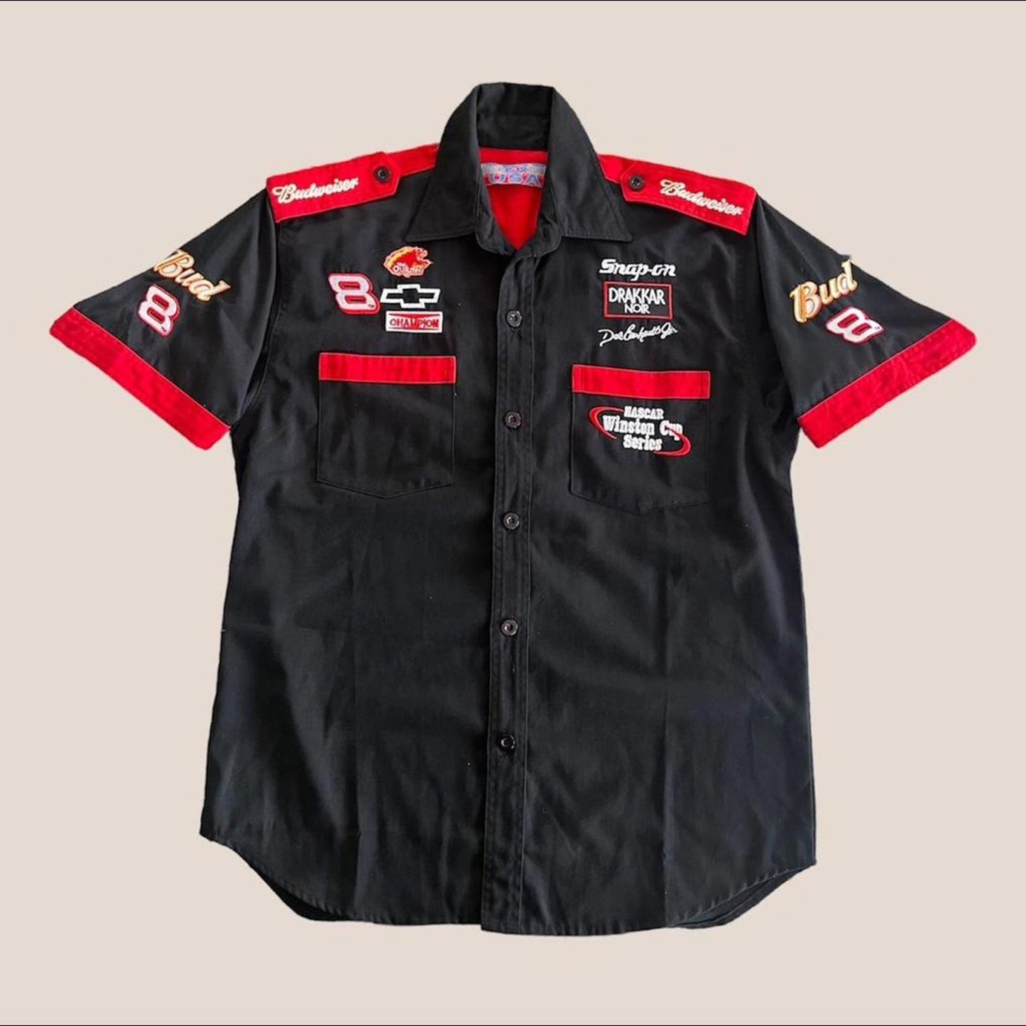 Dale Earnhardt jr Winston cup button up