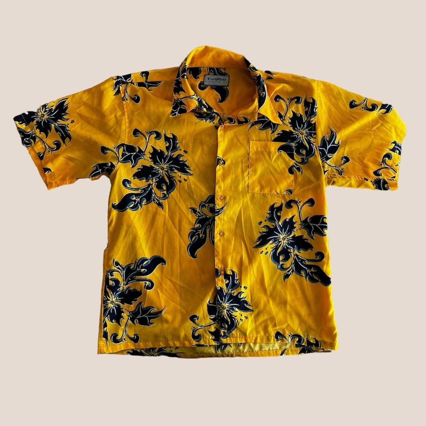 Vintage turbine Hawaiian surf button up shirt