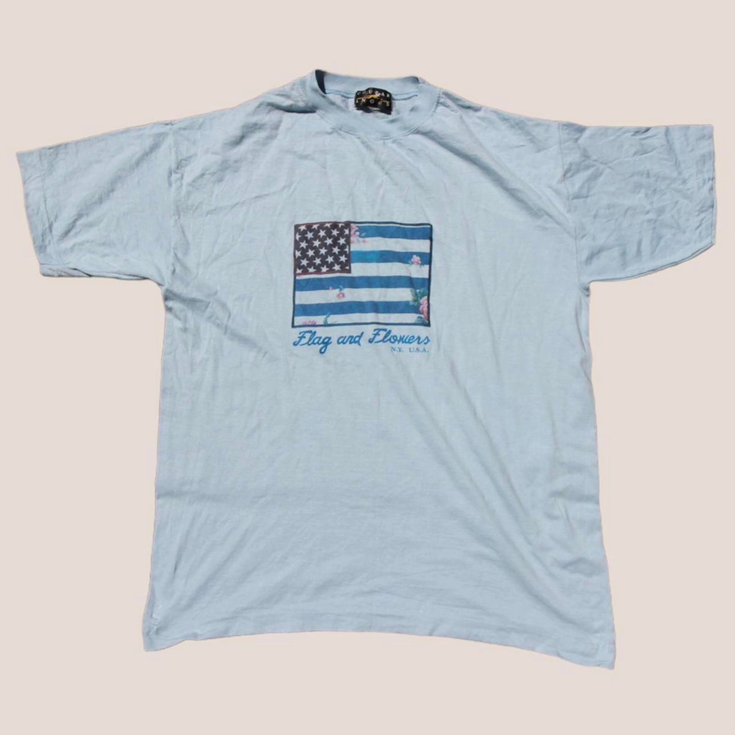 Flags and flowers New York tourist tee