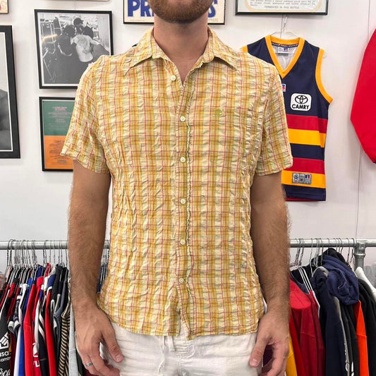 timberland short sleeved button up shirt