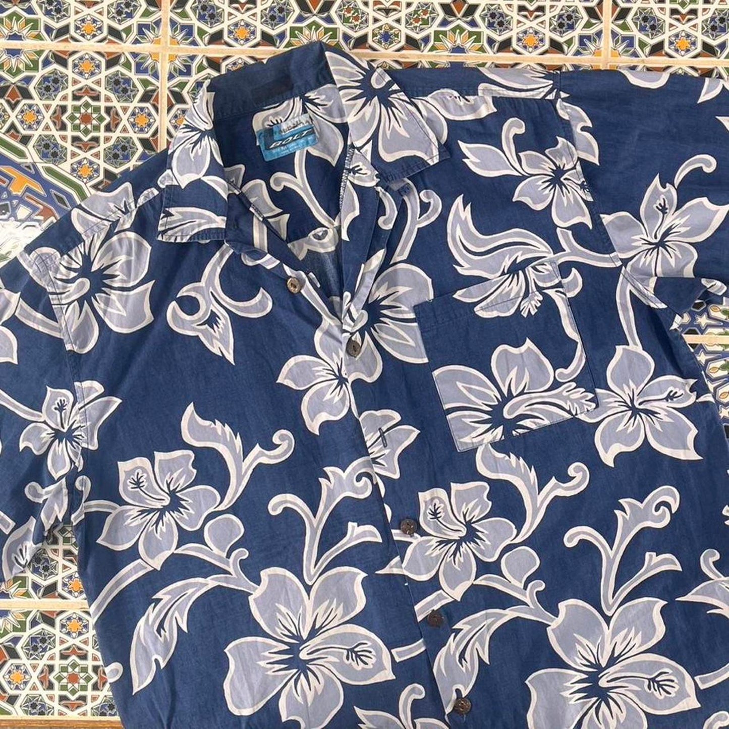 Lightening bolt button up shirt