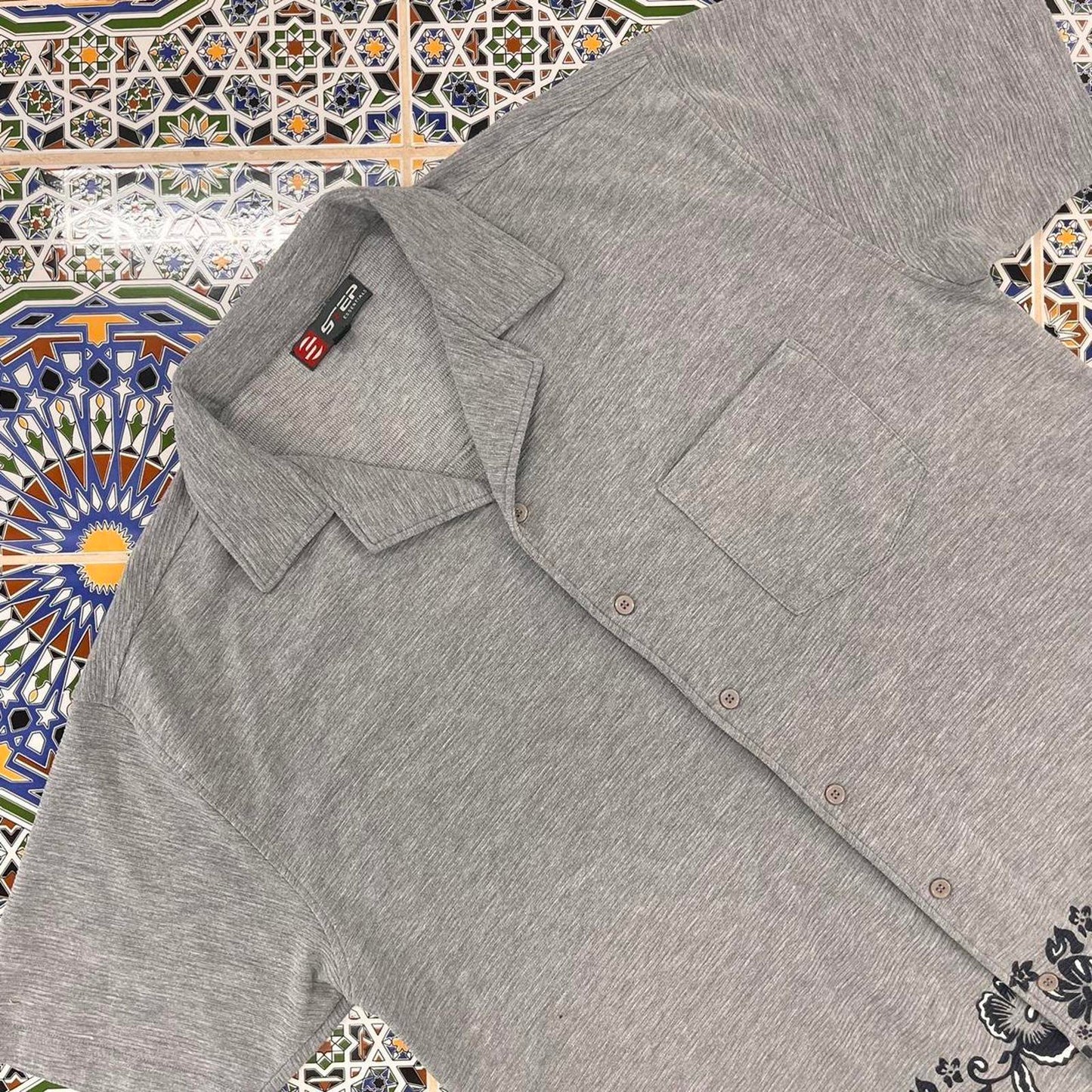 step essentials hawaiian short sleeved button up shirt