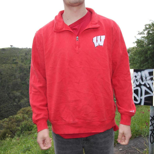 University of Wisconsin Starter ¼ zip-up  sweatshirt