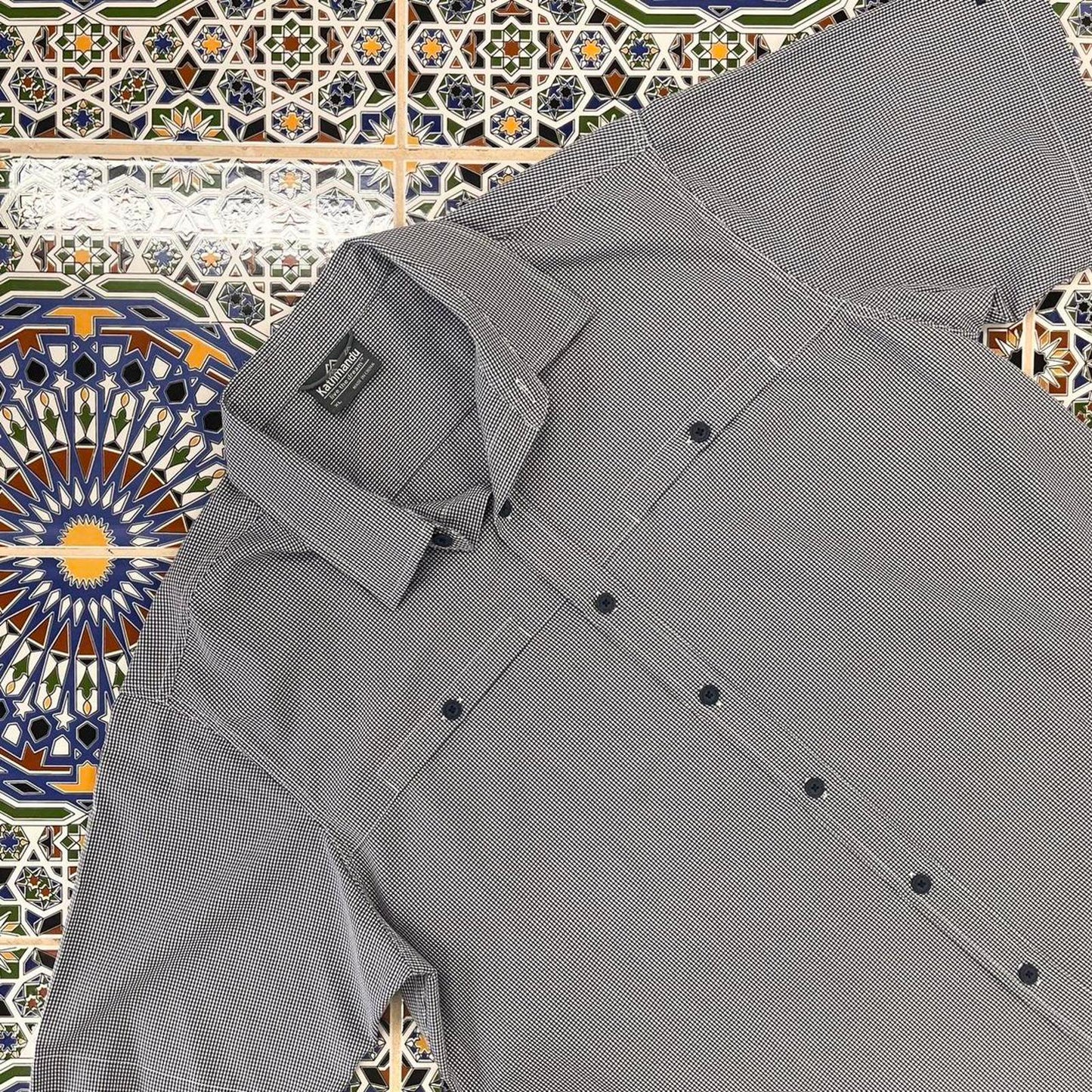 kathmandu short sleeved button up shirt