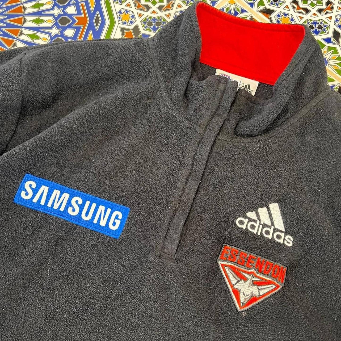 adidas Essendon quarter zip