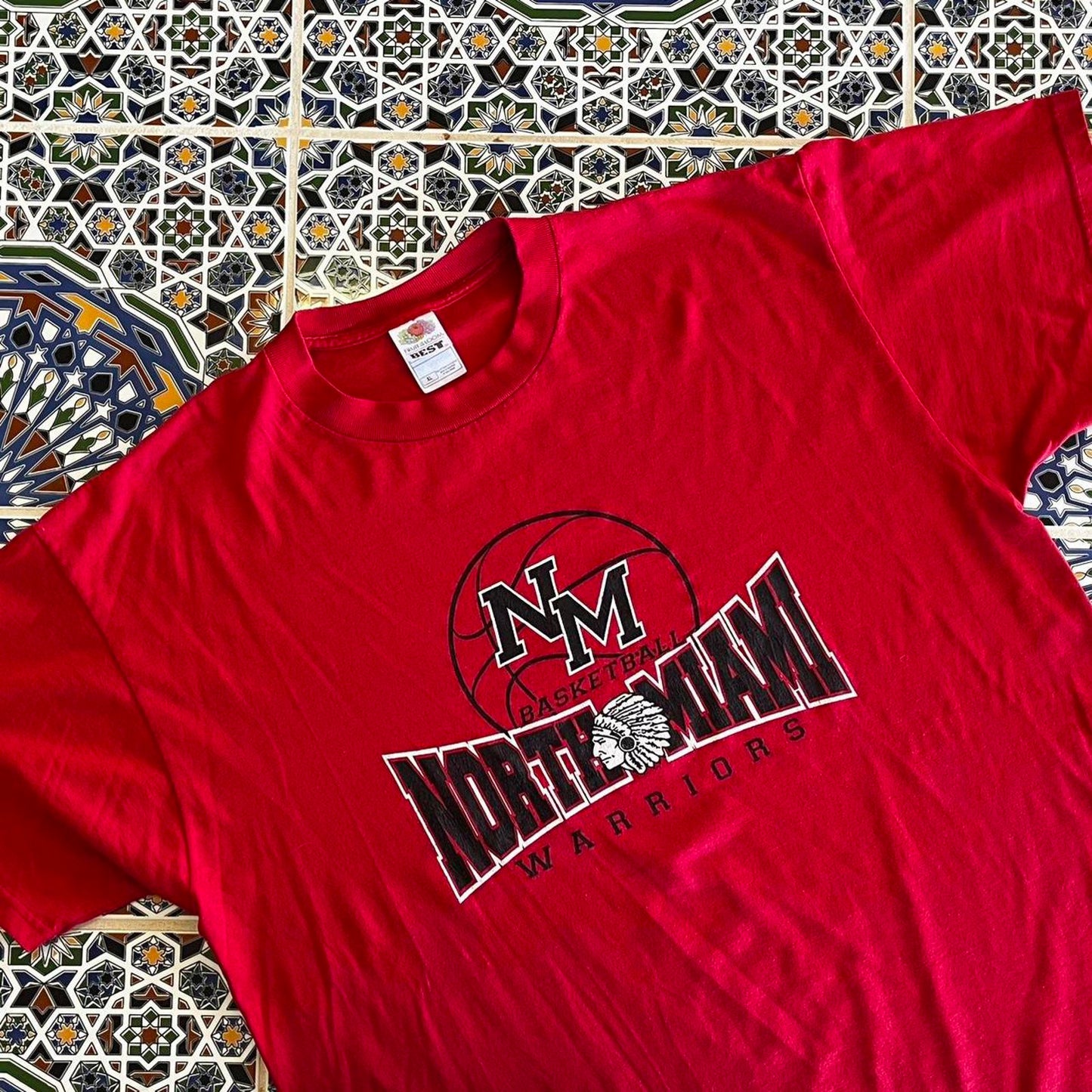 vintage north Miami warriors basketball tee