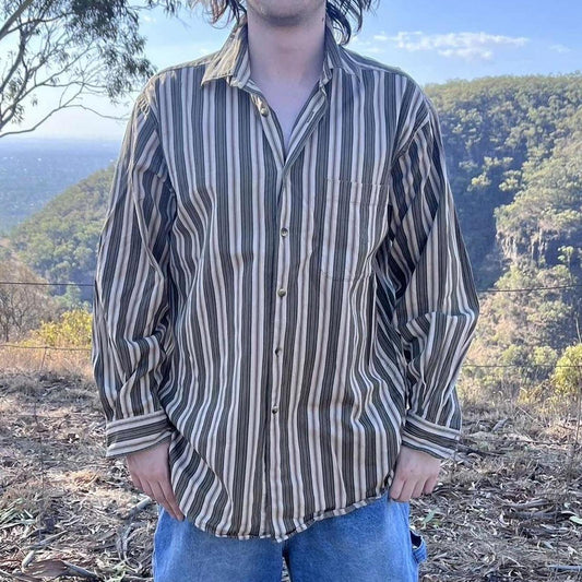 vintage nautica button up shirt