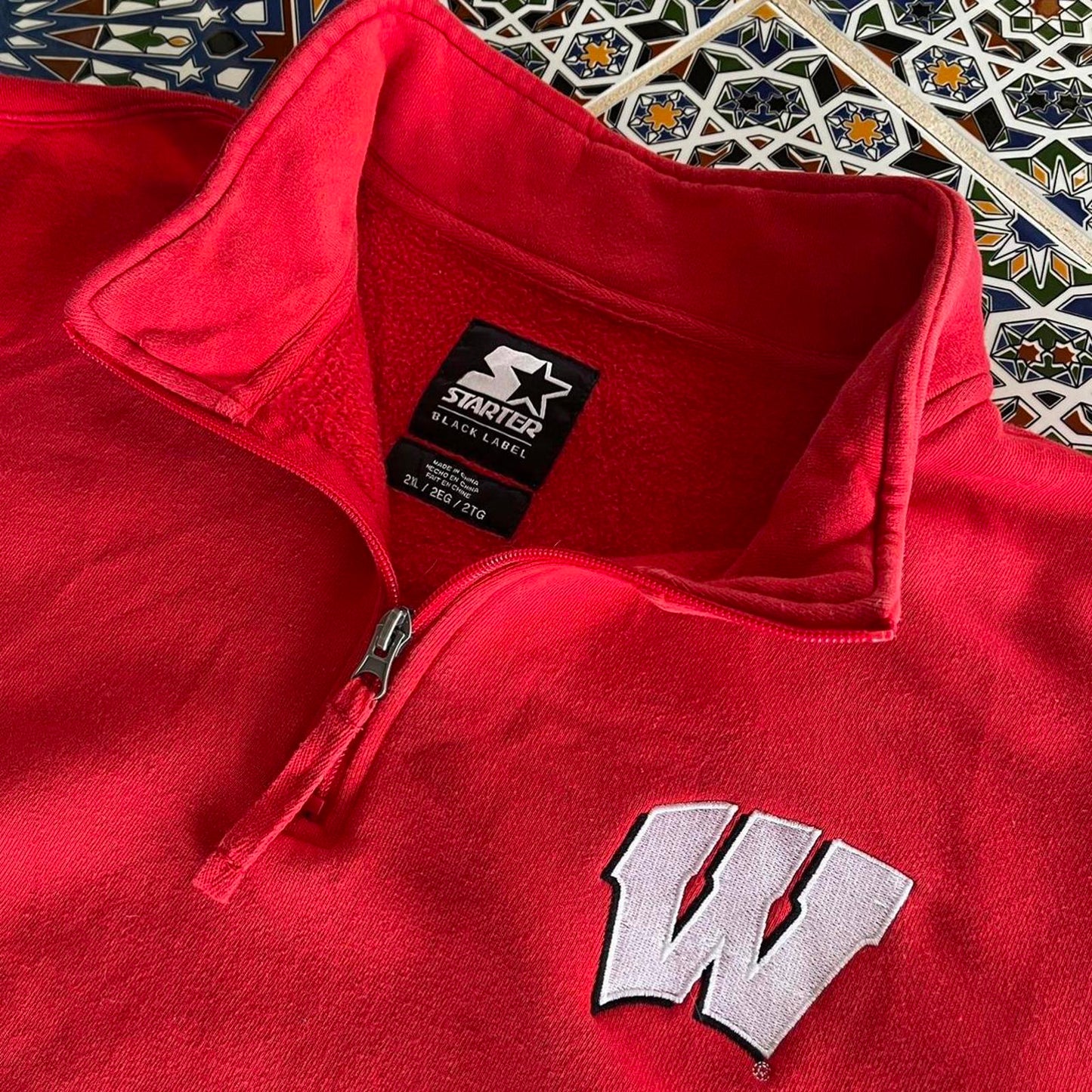 University of Wisconsin Starter ¼ zip-up  sweatshirt
