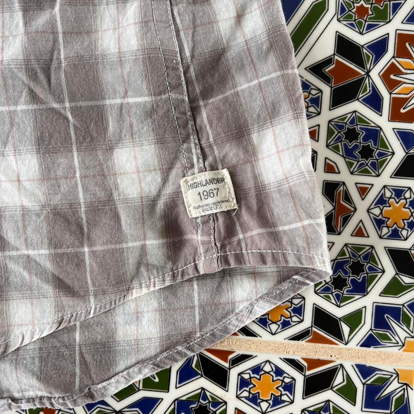 highlander short sleeved button up shirt