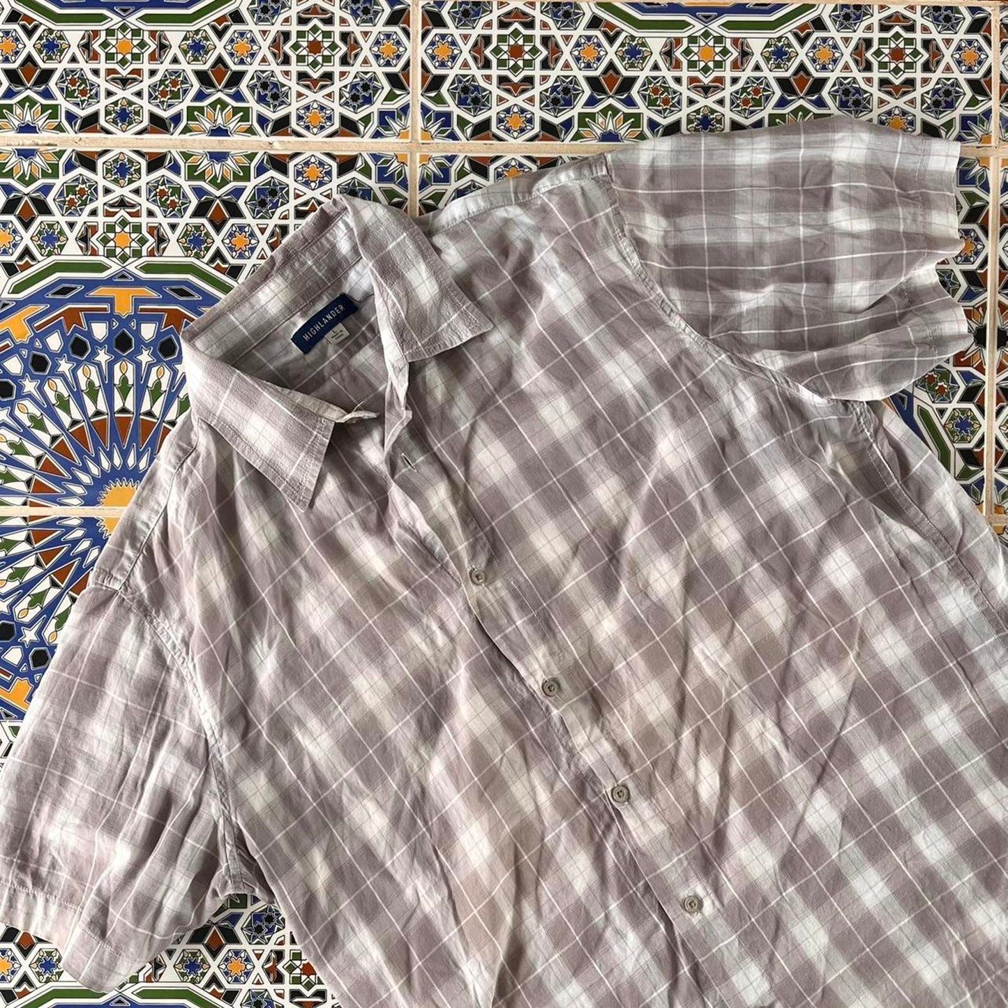 highlander short sleeved button up shirt