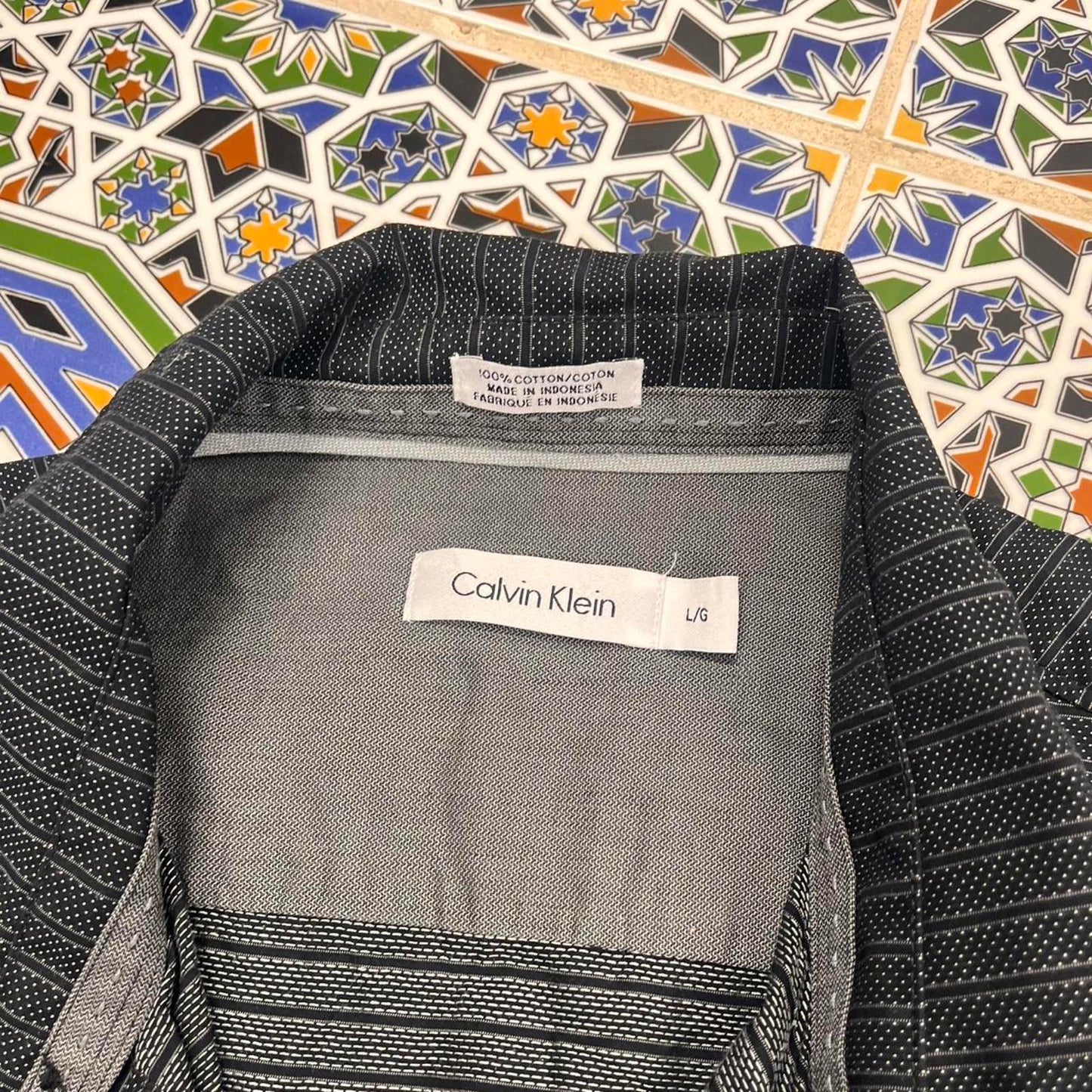 Calvin Klein short sleeved button up shirt
