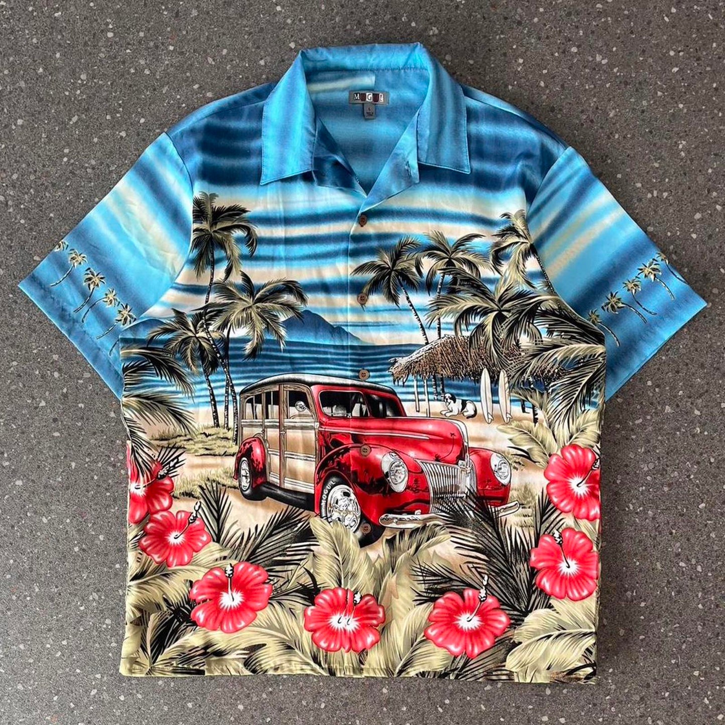 mogul short sleeved button up shirt