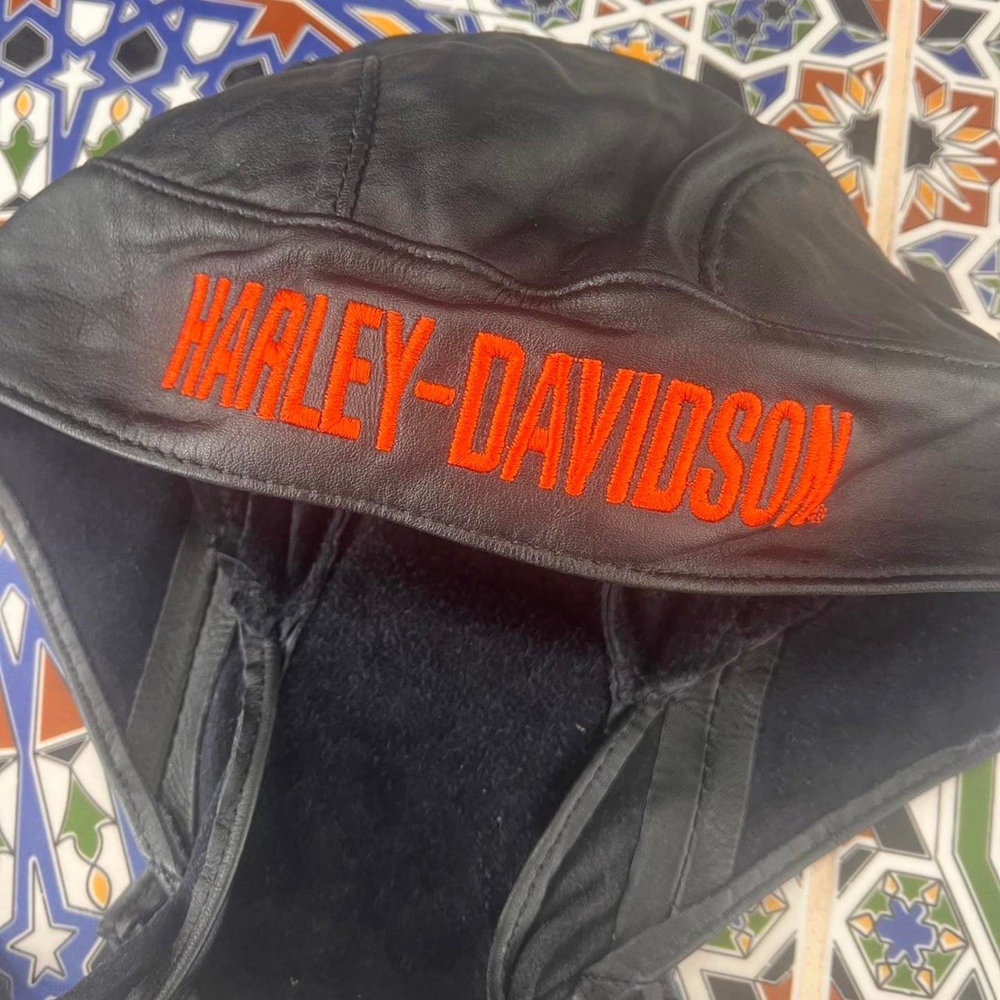 Leather Harley Davidson cap