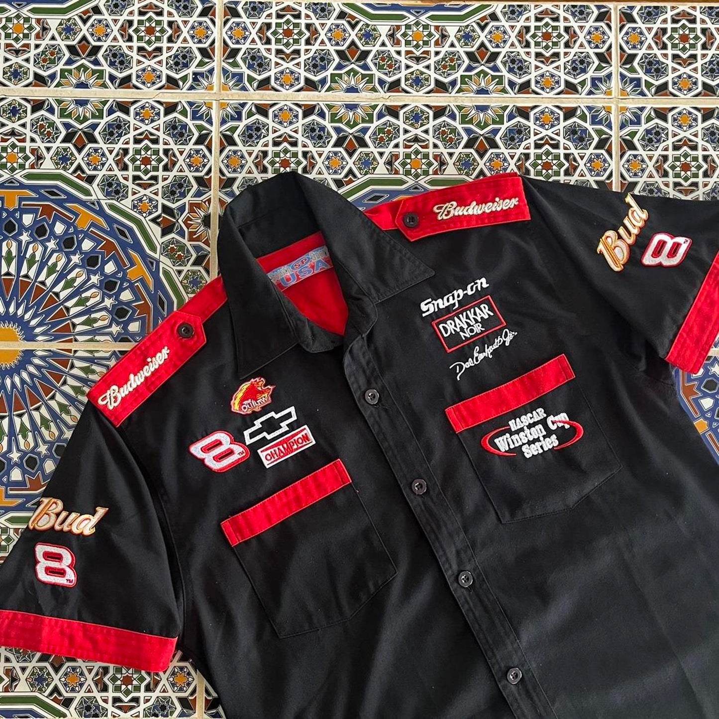 Dale Earnhardt jr Winston cup button up