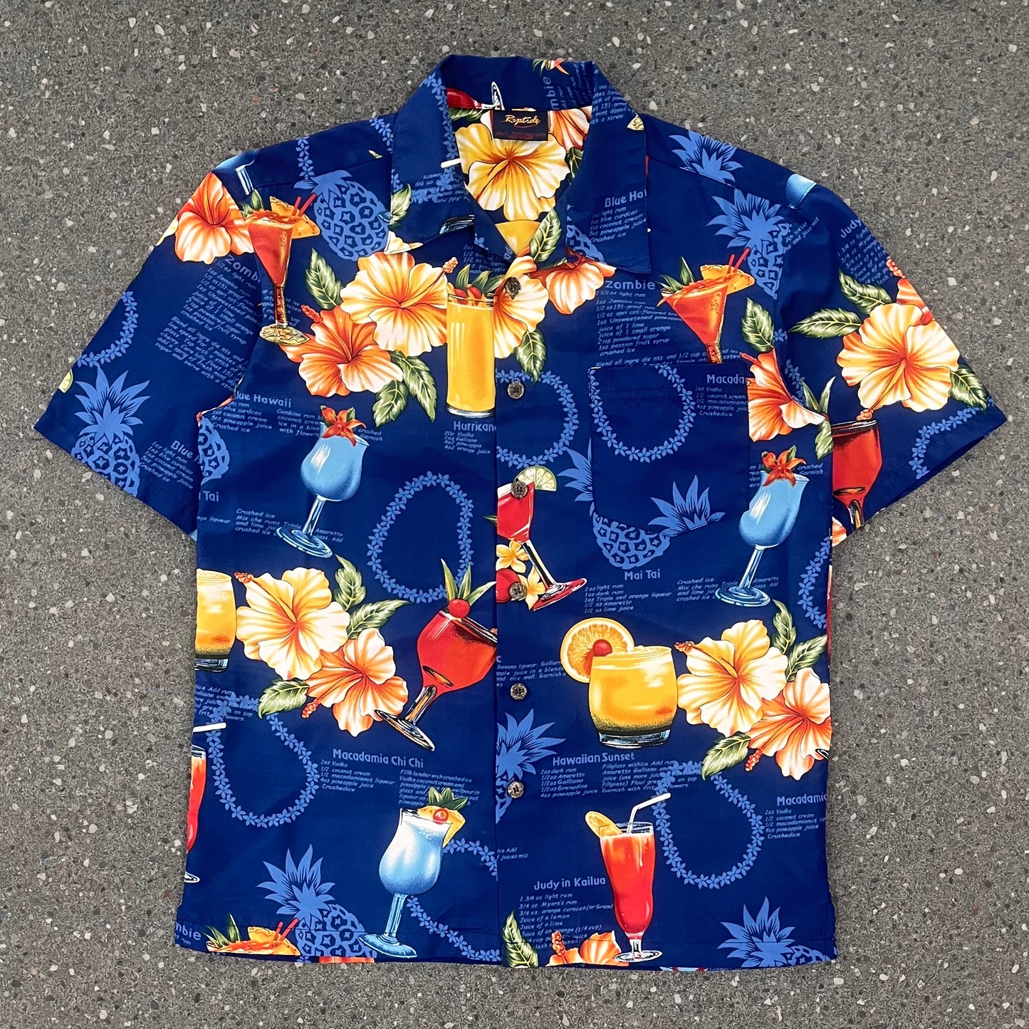 S Riptide AOP cocktail short sleeved button up shirt