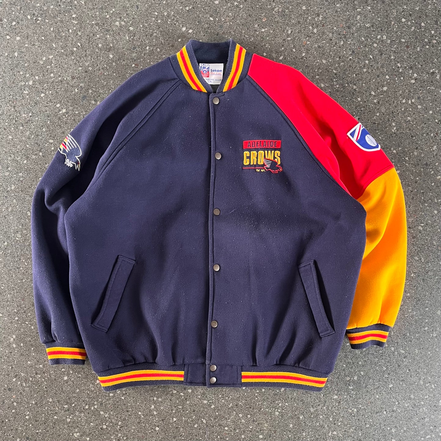 L Vintage crows bomber jacket