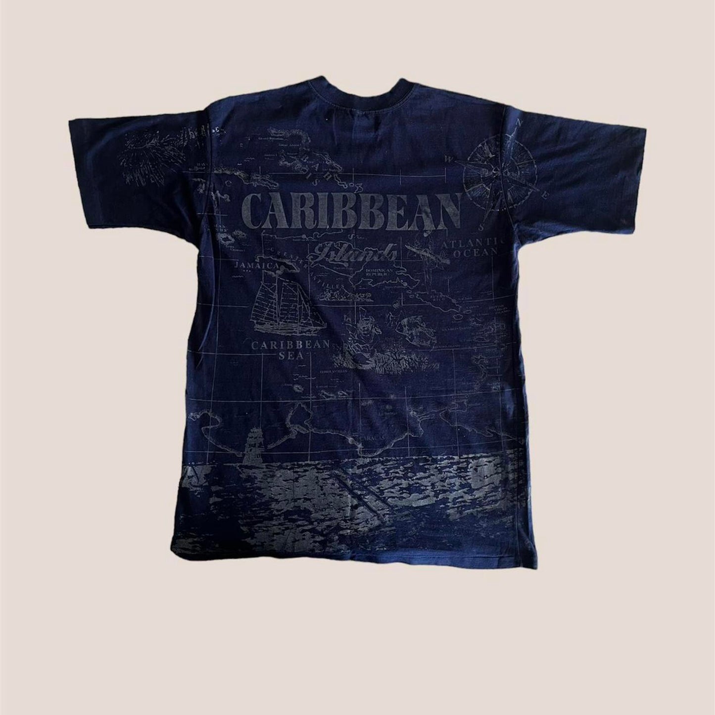 vintage caribbean all over print tee