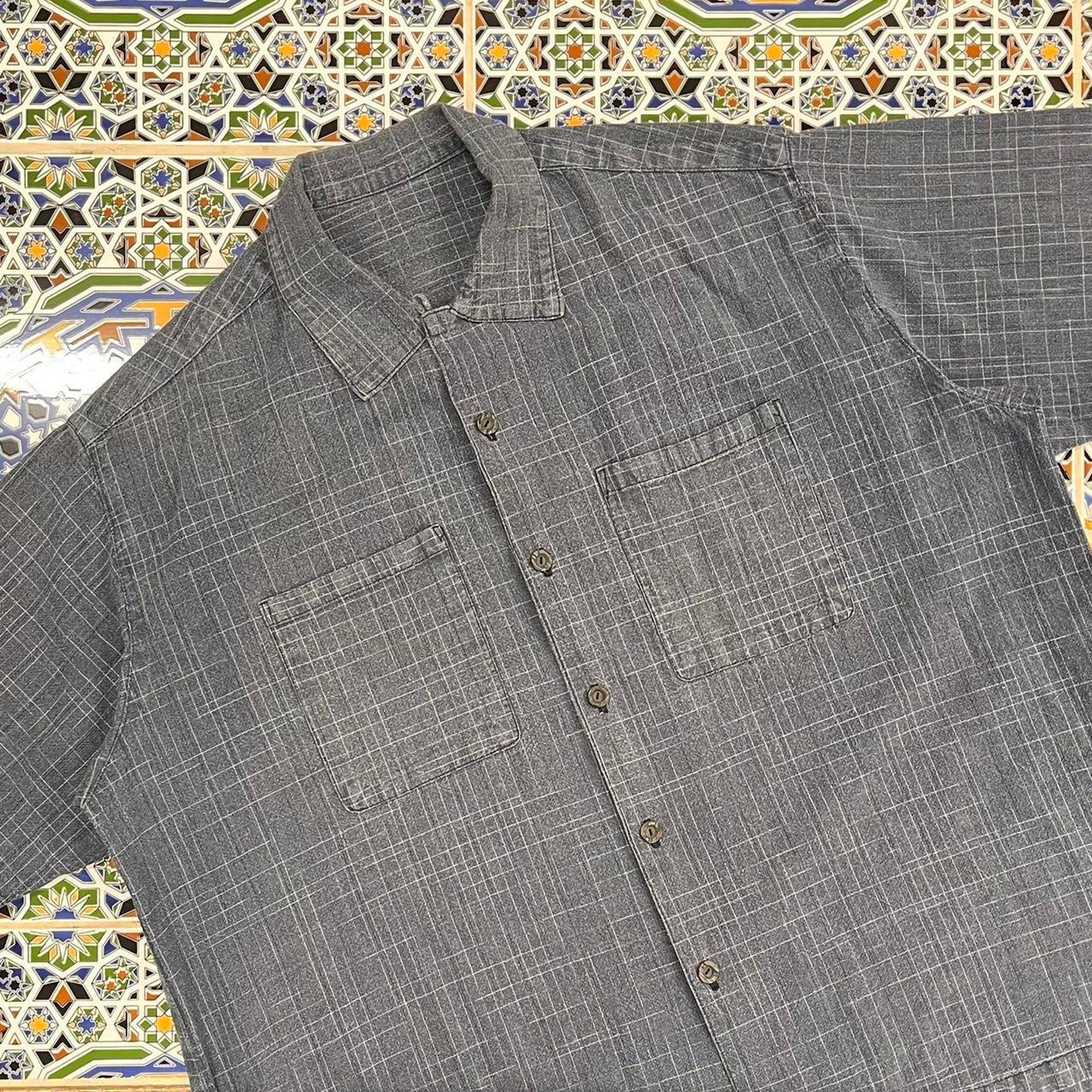 vintage short sleeved button up shirt