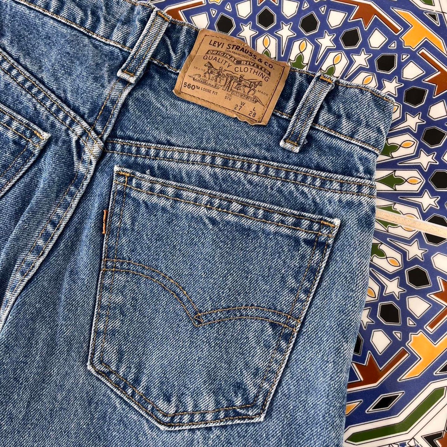 Women’s up-cycled denim jeans