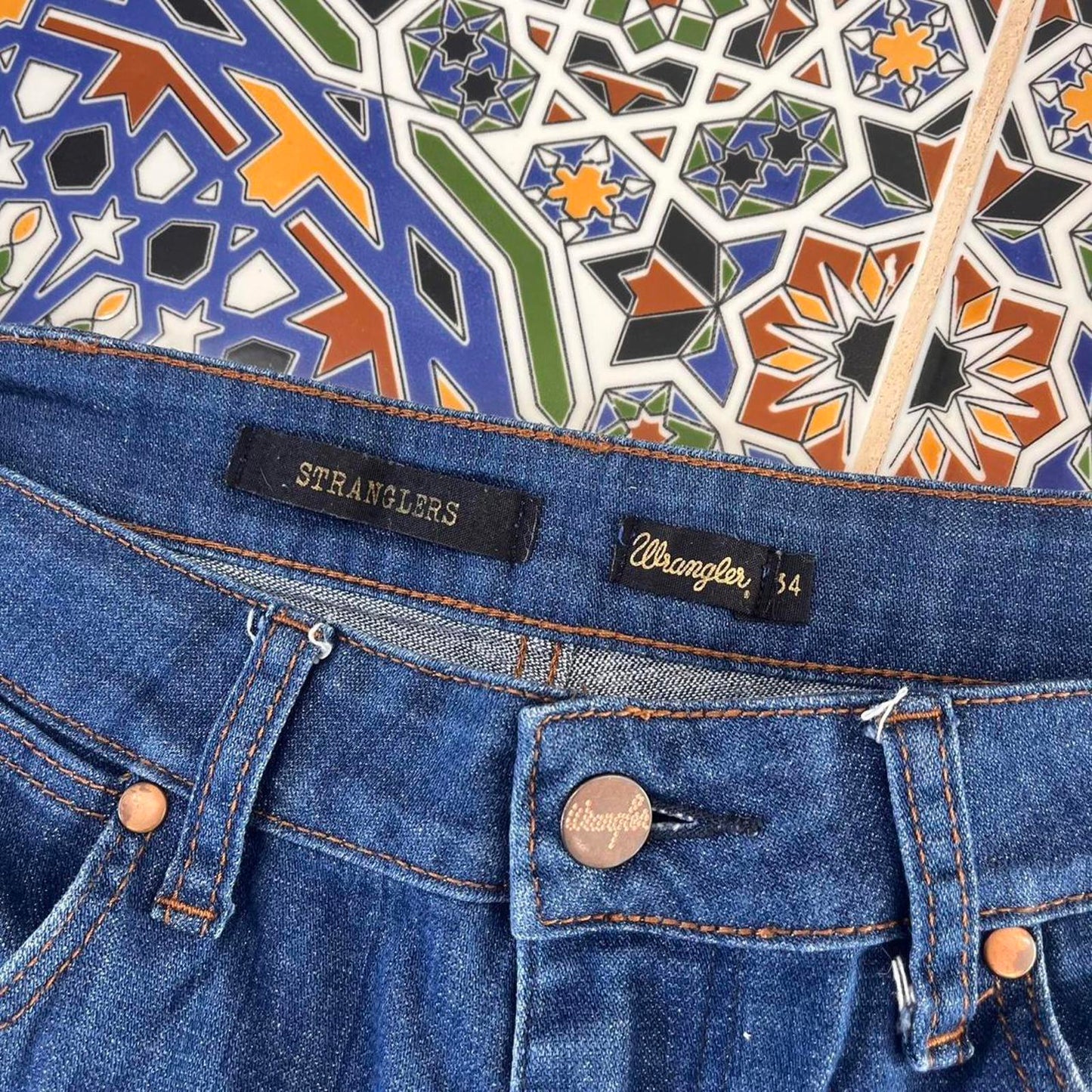 wrangler stranglers denim jeans