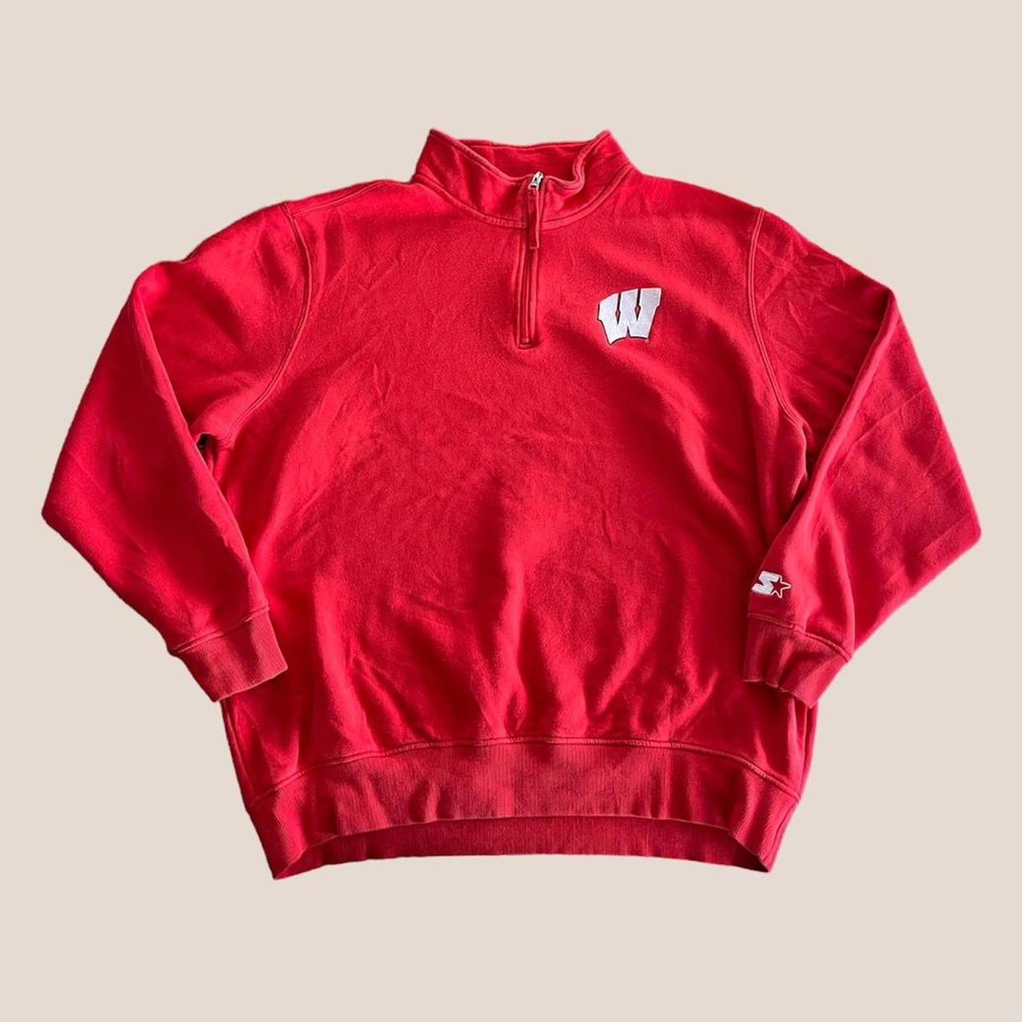 University of Wisconsin Starter ¼ zip-up  sweatshirt