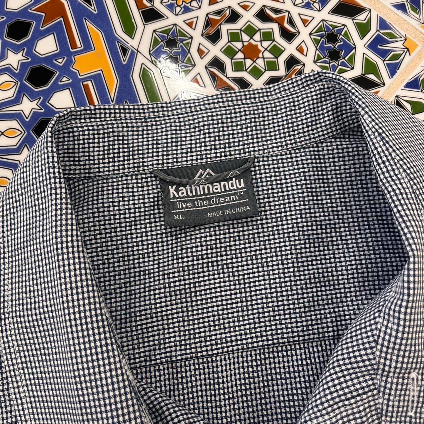 kathmandu short sleeved button up shirt