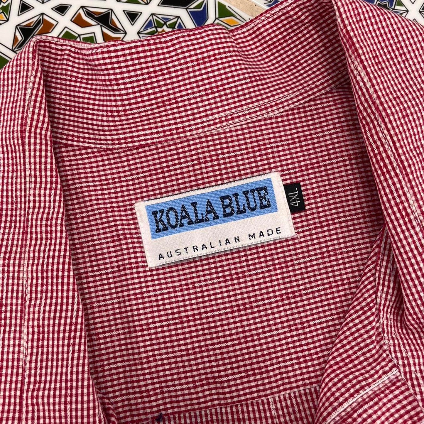 koala blue short sleeved button up shirt