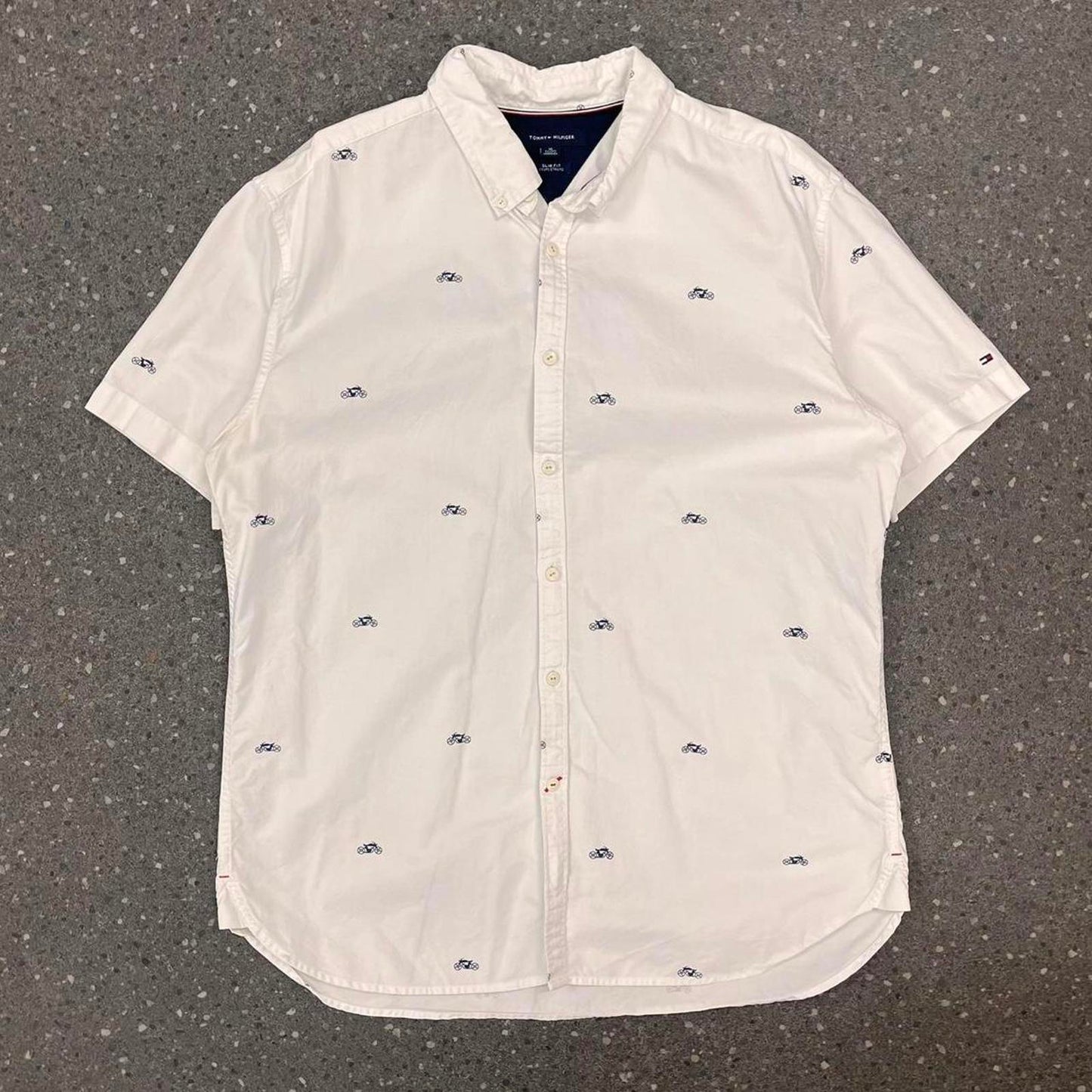 tommy hilfiger short sleeved button up shirt