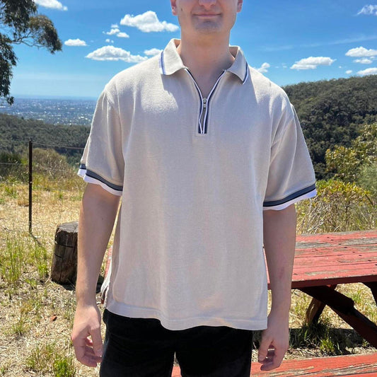 vintage target 1/4 zip up polo
