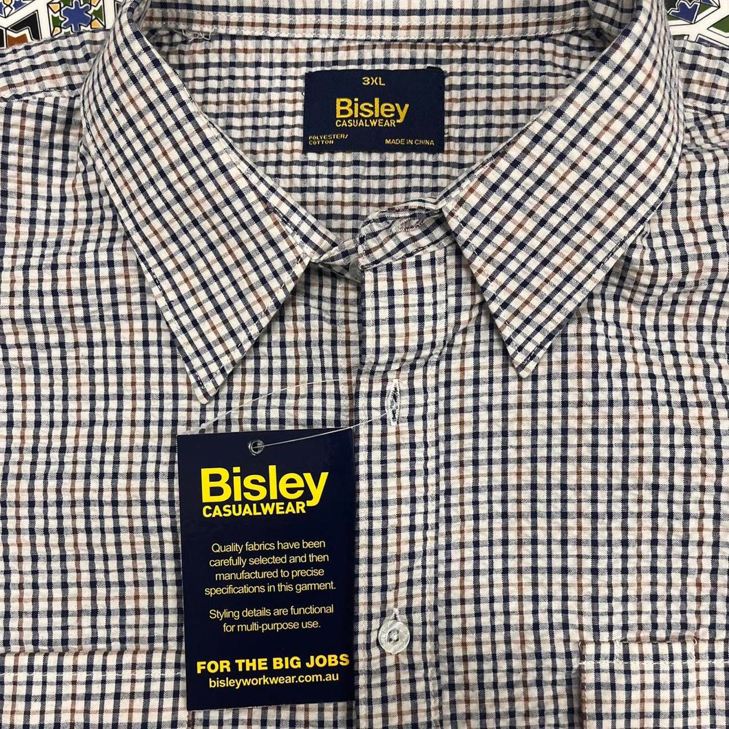 bisley short sleeved button up shirt