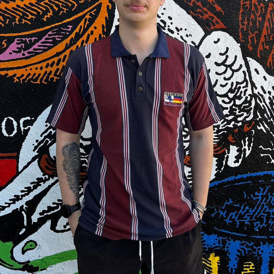 Vintage Adelaide crows stripped polo
