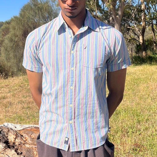 Nautica short sleeved button up shirt