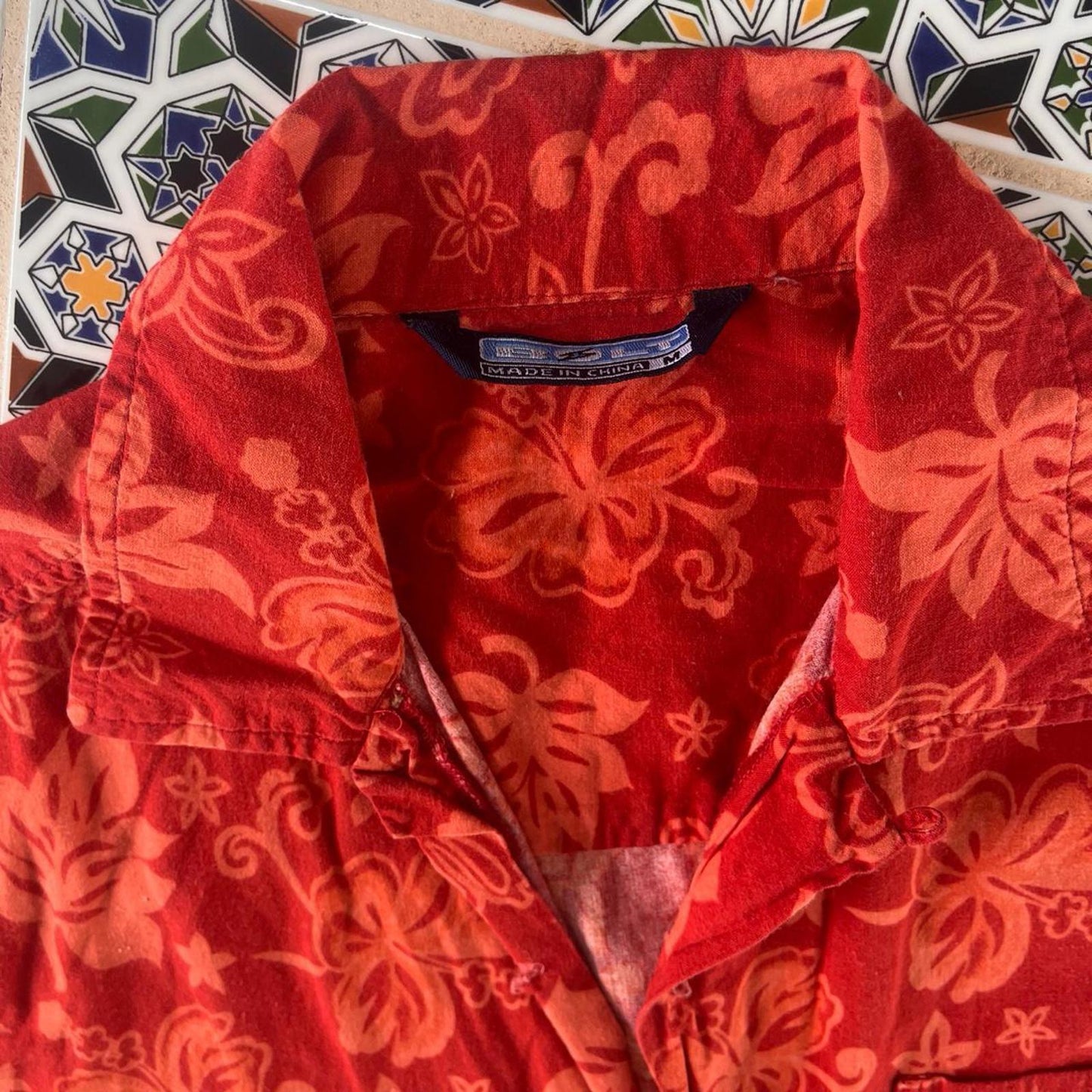 Lightening bolt button up shirt