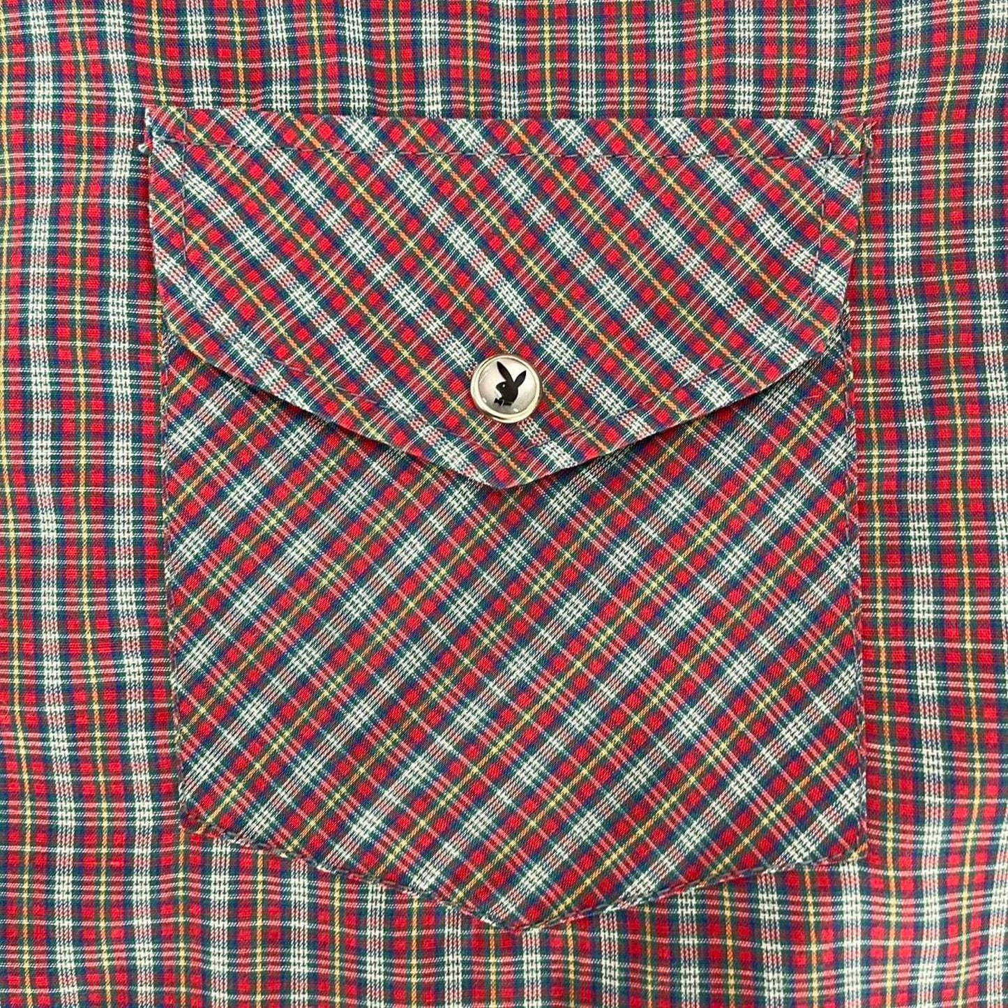 playboy short sleeved button up shirt
