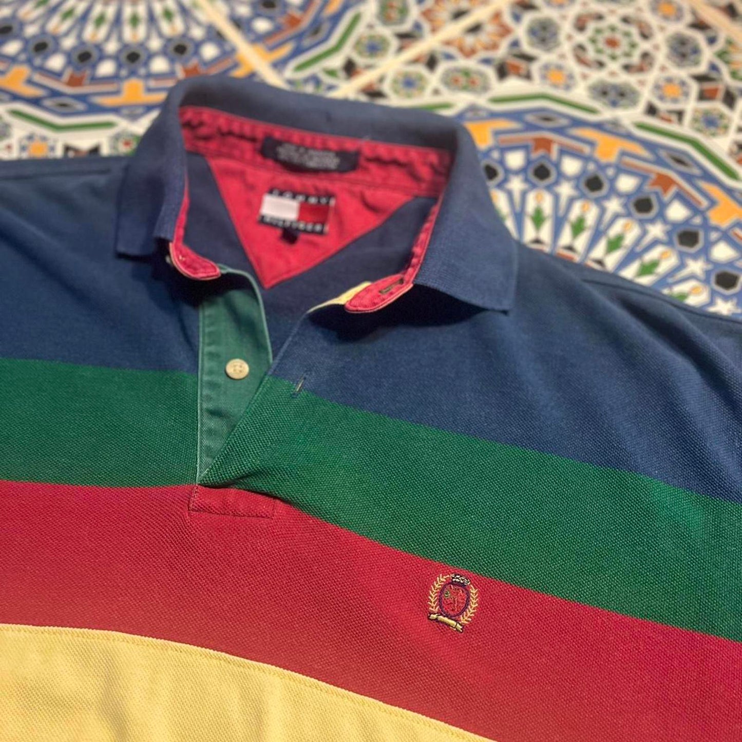 Vintage Tommy Hilfiger colour block polo